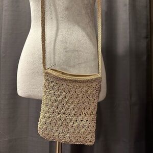 Lined crochet purse handbag-small